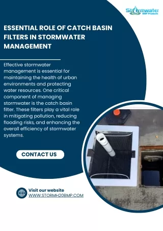 Catch Basin Filters - Stormwater Bmp Products