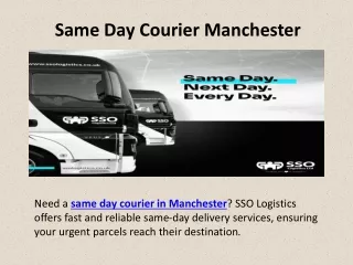 Same Day Courier Manchester