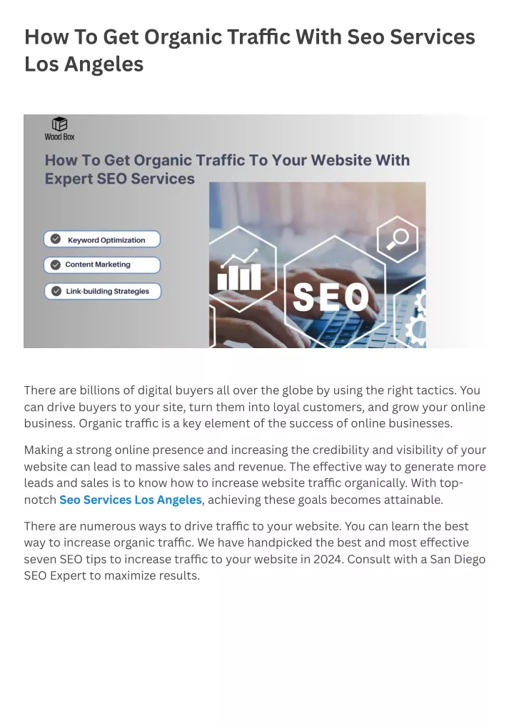 how to get organic tra c with seo services