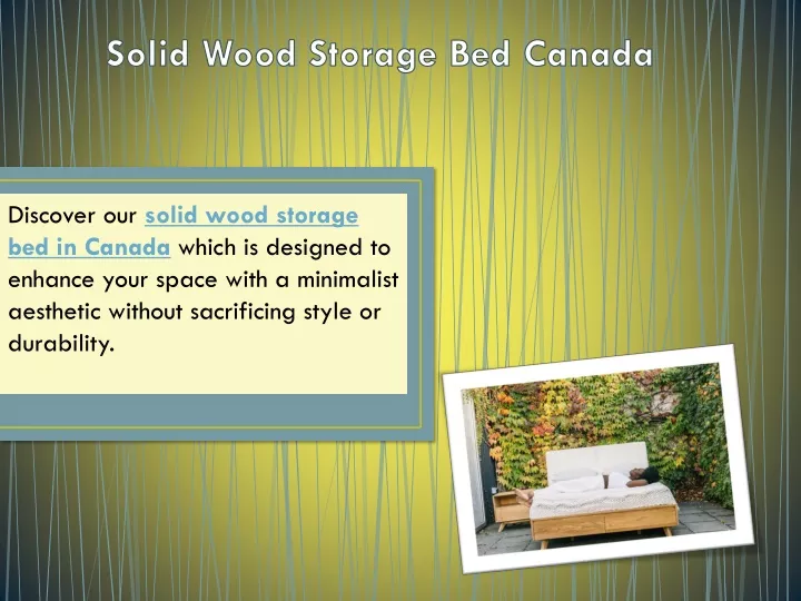 solid wood storage bed canada