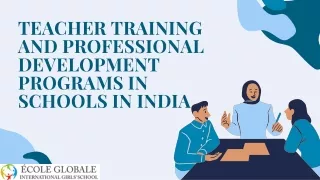teacher training and professional development