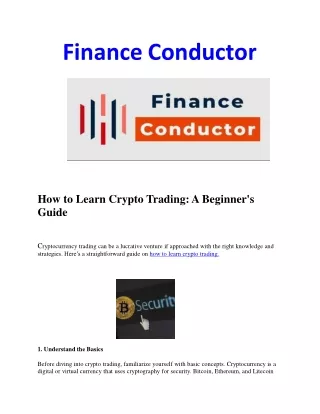 How to Learn Crypto Trading: A Beginner's Guide