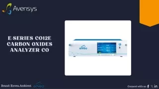 E-Series CO12e Carbon Oxides Analyzer CO