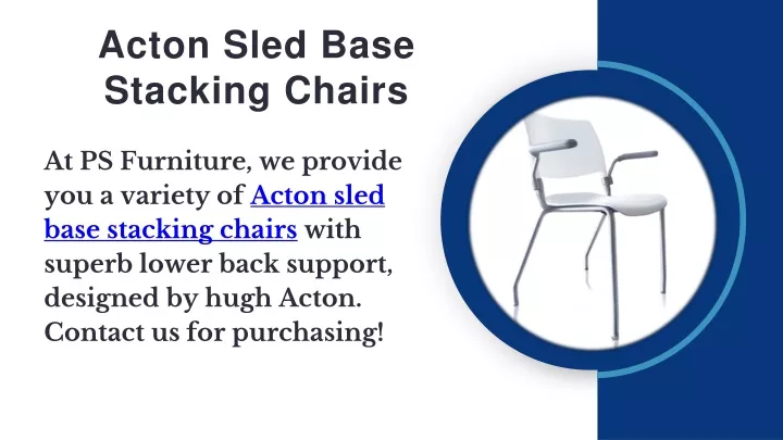 acton sled base stacking chairs