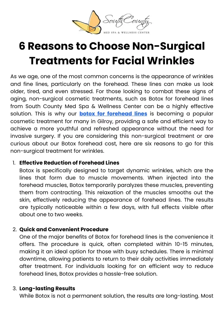 6 reasons to choose non surgical treatments