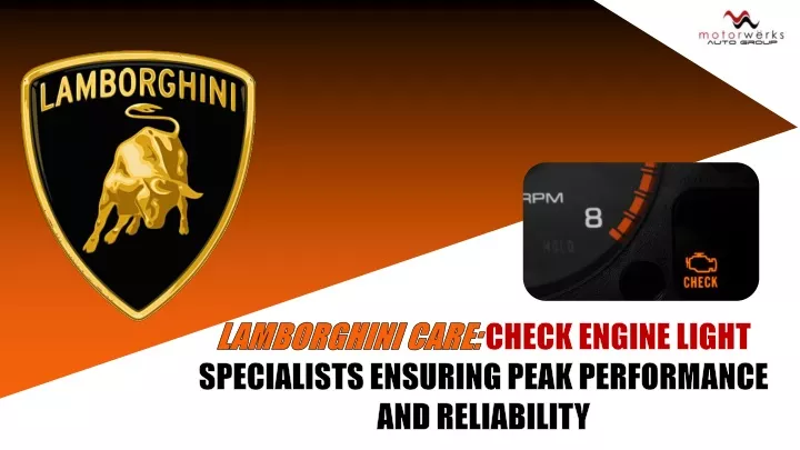 lamborghini care check engine light specialists