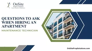 Key Questions to Ask When Hiring an Apartment Maintenance Technician