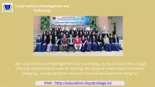 Top Private B.Ed (Bachelor of Education) College