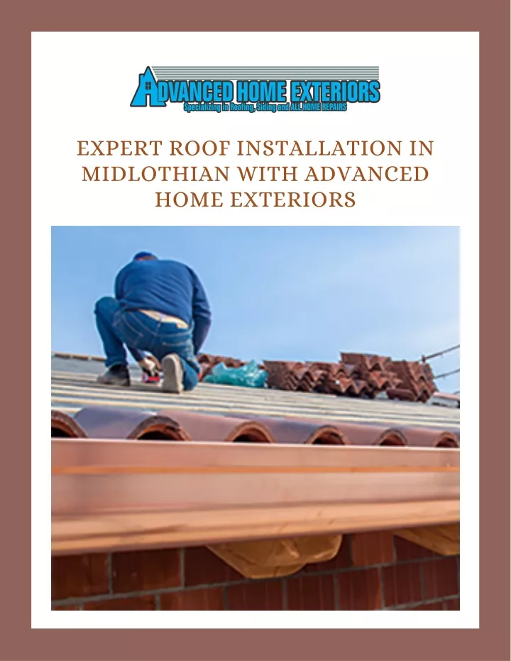 expert roof installation in midlothian with