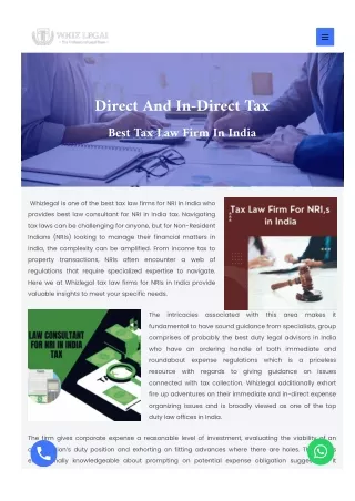 direct and in direct tax best tax law firm