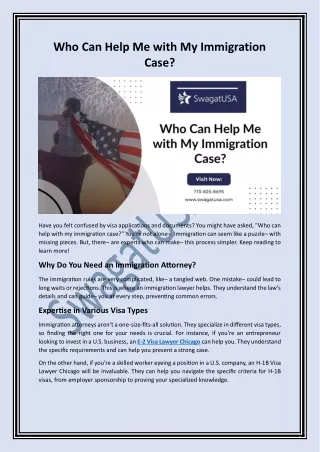 who can help me with my immigration case