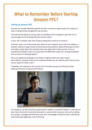 Things To Do Before Starting Your Amazon PPC