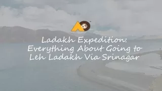 Ladakh Expedition Everything About Going to Leh Ladakh Via Srinagar