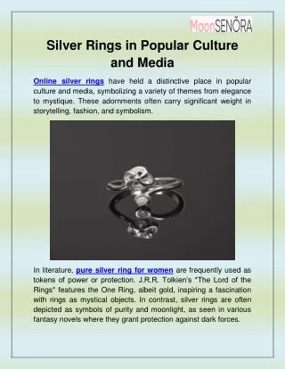 Online silver rings