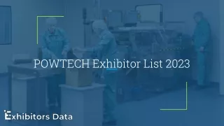 powtech exhibitor list 2023