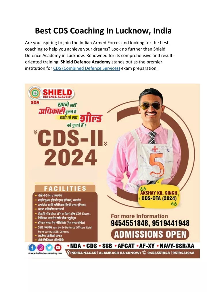 best cds coaching in lucknow india