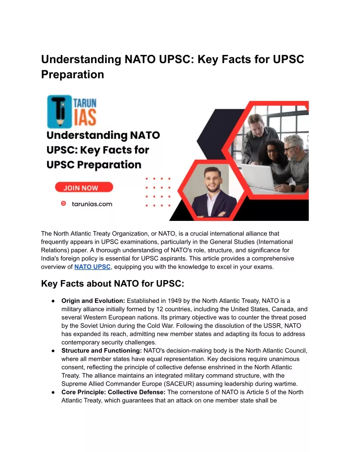 understanding nato upsc key facts for upsc