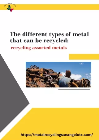 The different types of metal that can be recycled