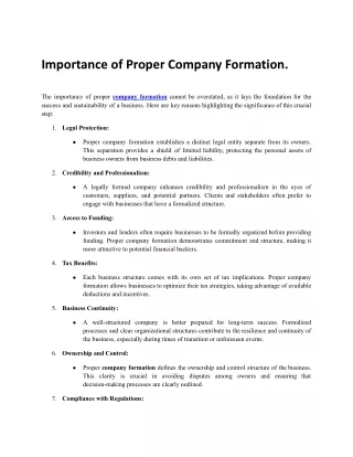 Importance of proper company formation.docx