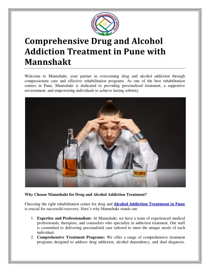 comprehensive drug and alcohol addiction