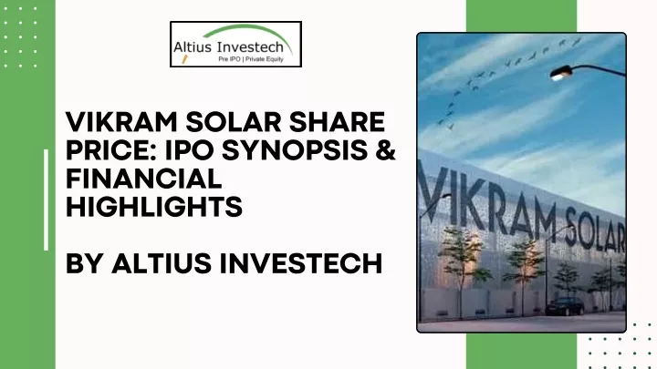 vikram solar share price ipo synopsis financial