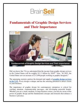 Fundamentals of Graphic Design Services and Their Importance