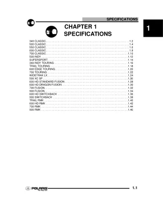 2006 Polaris 500 Indy SNOWMOBILE Service Repair Manual