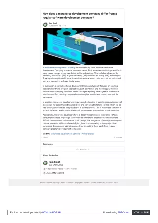 how does a metaverse development company differ