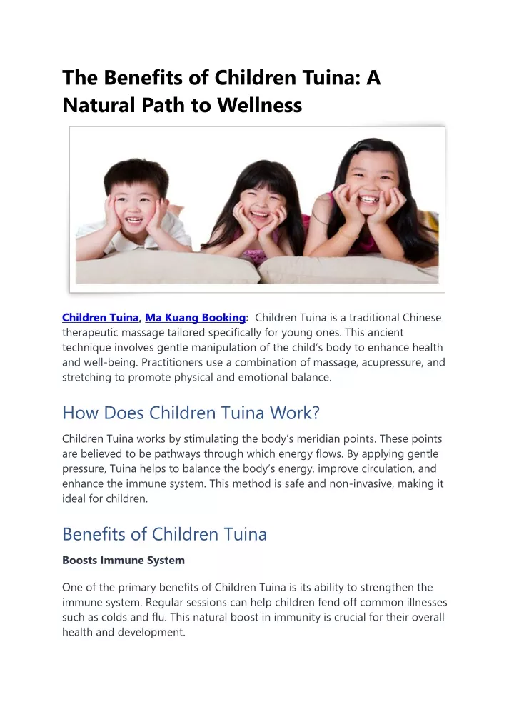 the benefits of children tuina a natural path