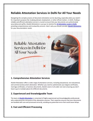 reliable attestation services in delhi