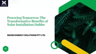 Powering Tomorrow The Transformative Benefits of Solar Installation Dubbo