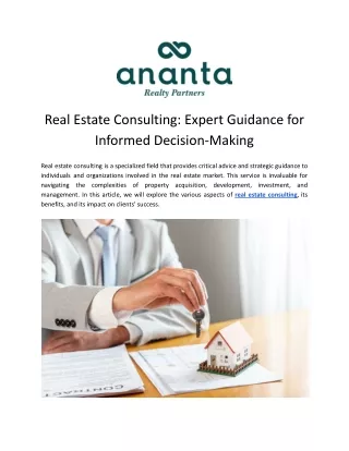 Real Estate Consulting