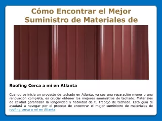 Cómo Encontrar el Mejor Suministro de Materiales de