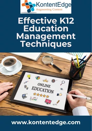 effective k12 education management techniques