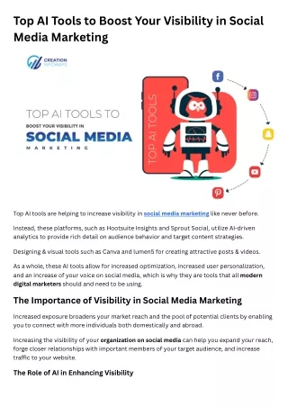 Top AI Tools to Boost Your Visibility in Social Media Marketing