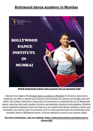 Best Bollywood dance academy in Mumbai