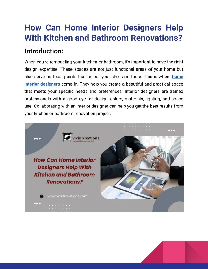 PPT - How Can Home Interior Designers Help With Kitchen and Bathroom ...
