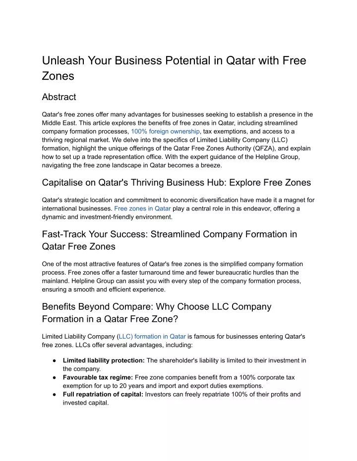 unleash your business potential in qatar with