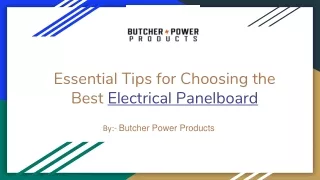 Essential Tips for Choosing the Best Electrical Panelboard