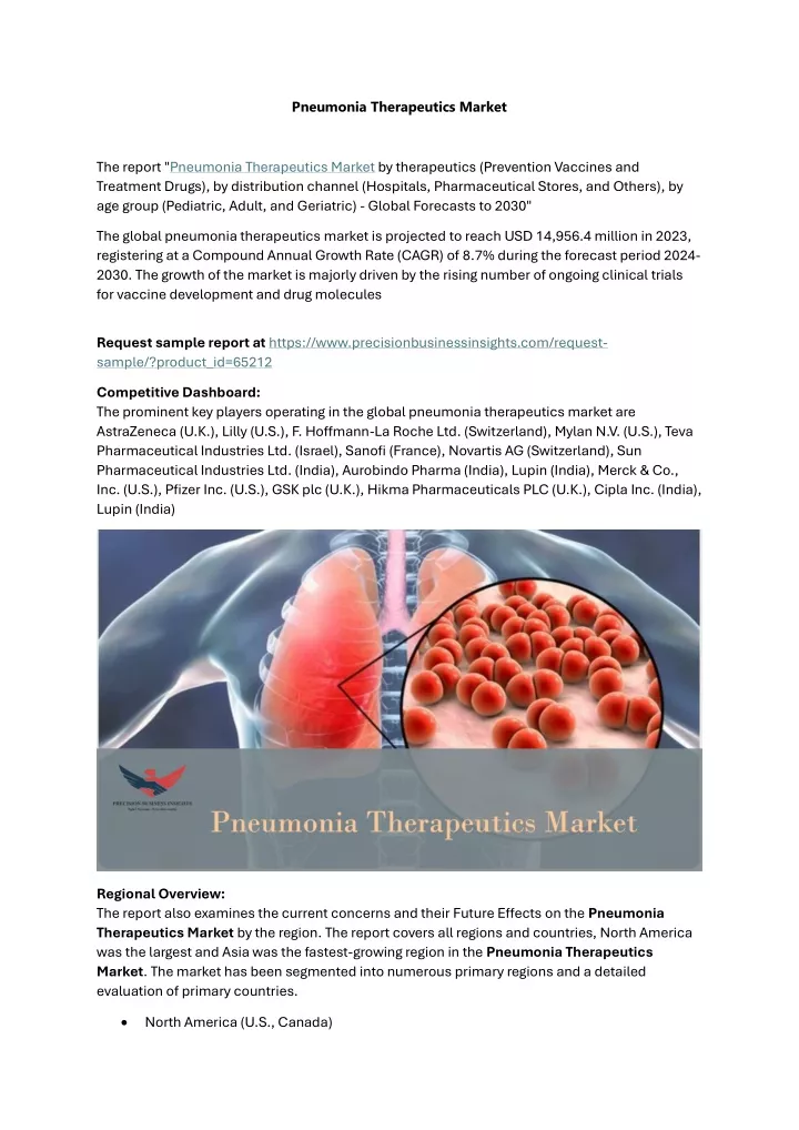 pneumonia therapeutics market