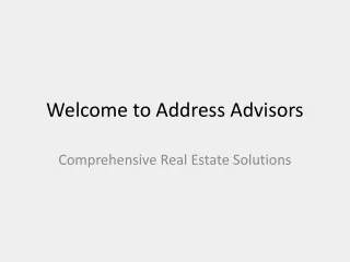 welcome to address advisors