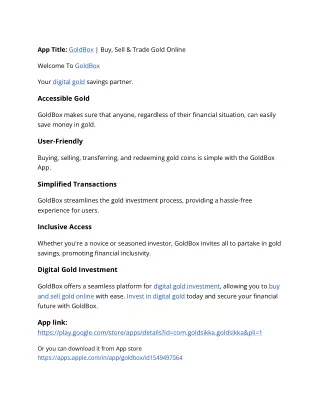 GoldBox _ Buy, Sell & Trade Gold Online