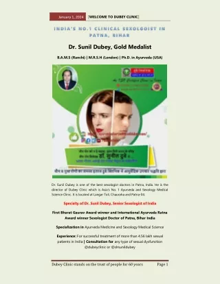 Book Appointment with Best Sexologist Doctor in Patna, Bihar | Dr. Sunil Dubey
