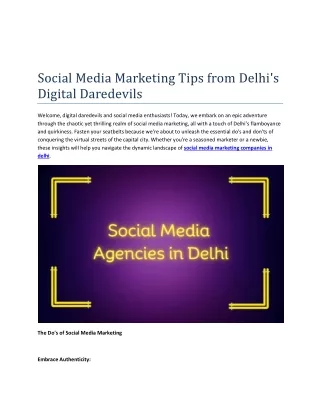 social media marketing companies in delhi