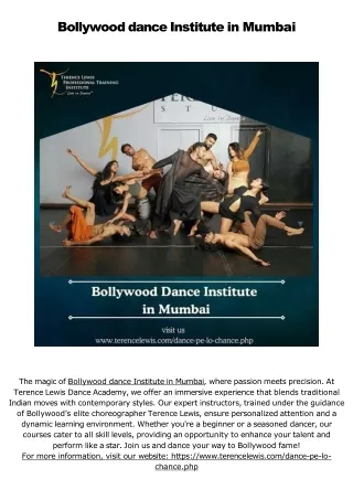 Best Bollywood and  Hip hop institute in Mumbai