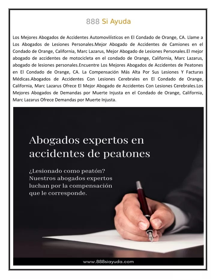 los mejores abogados de accidentes automovil