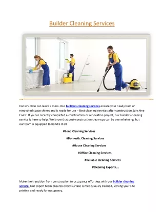 Builder Cleaning Services