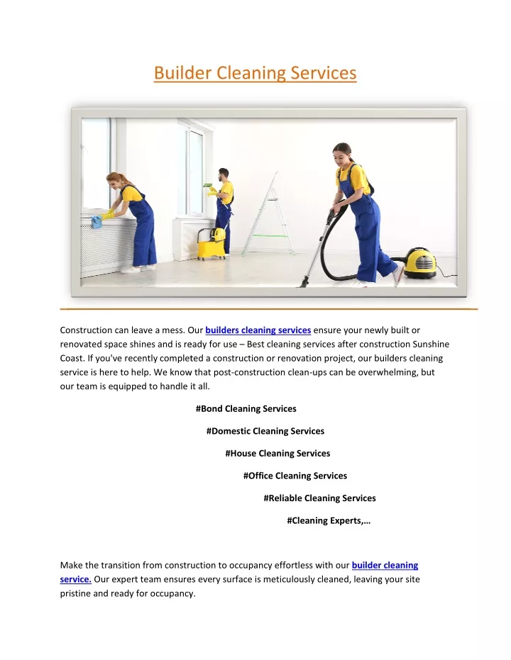 builder cleaning builder cleaning services