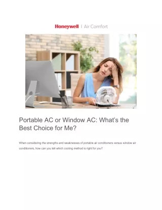 Portable AC or Window AC What’s the Best Choice for Me