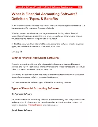 protonbits software pvt ltd full stack software